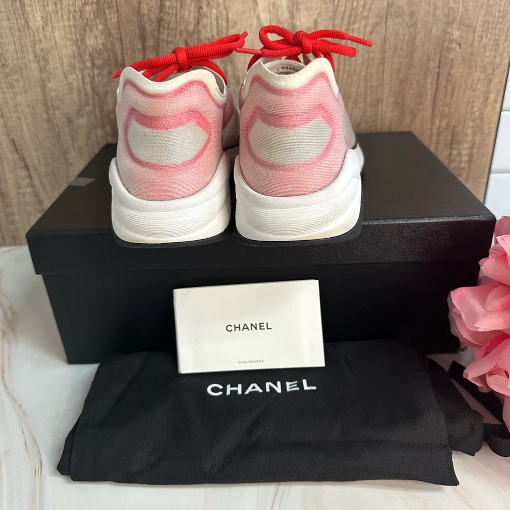 Chanel Mesh Women's Pink Sneakers Size 41 - Picture 4 of 4